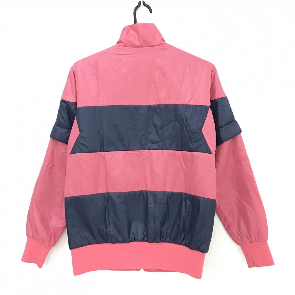 美品】ルコックゴルフ 2WAY中綿ジャケット ピンク×ネイビー 袖着脱可