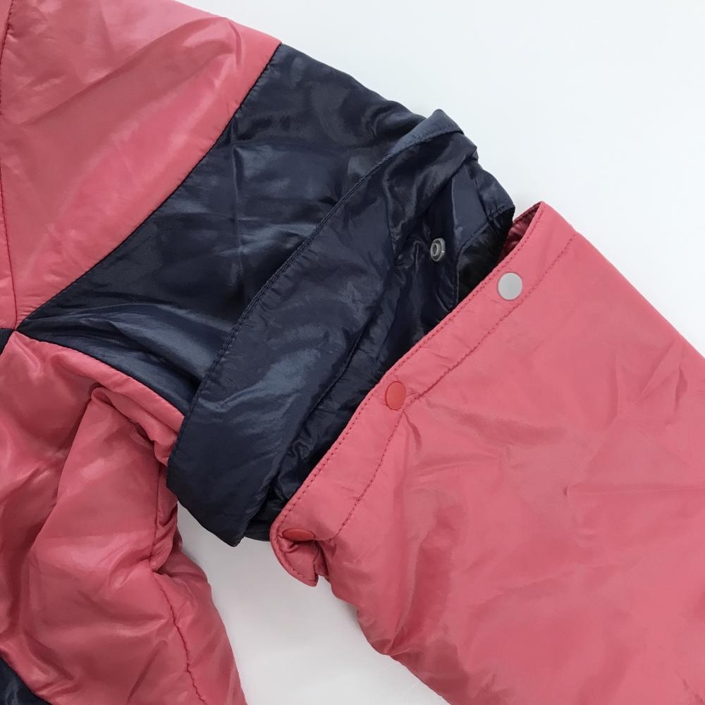 美品】ルコックゴルフ 2WAY中綿ジャケット ピンク×ネイビー 袖着脱可