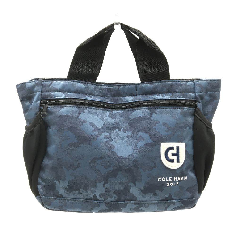【超美品】コールハーン カートバッグ ネイビー×黒 カモフラ 迷彩 ゴルフ COLE HAAN 