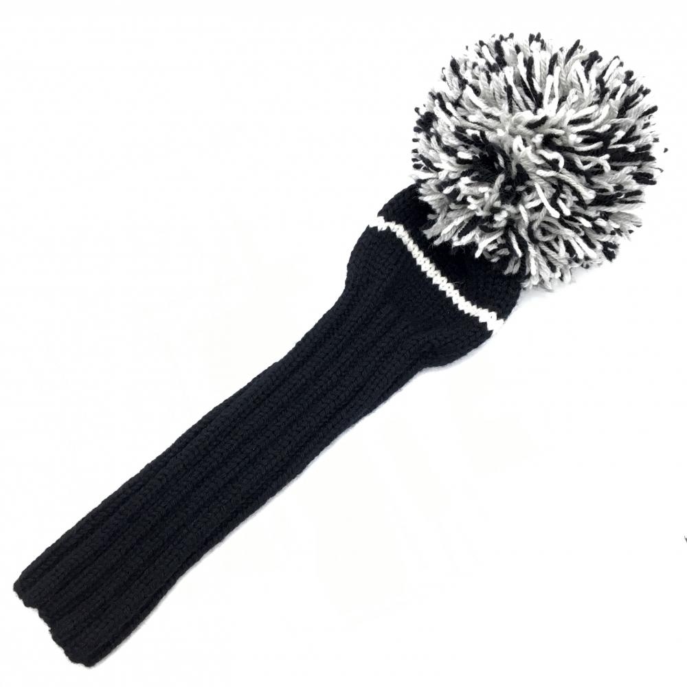 【美品】ジャンクレイグ ヘッドカバー(DR) 黒×白 ポンポン ニット ドライバーゴルフ Jan Craig