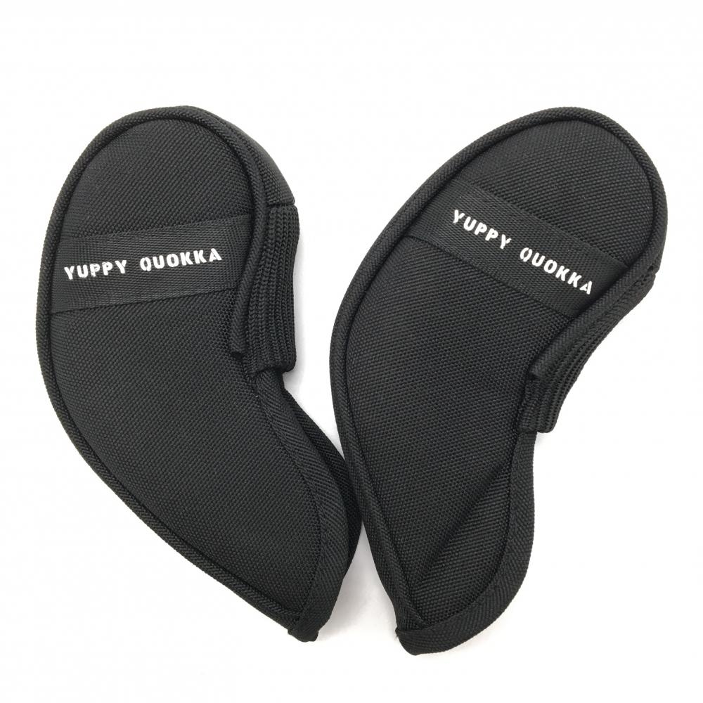 【未使用品】ヤッピークオッカ アイアンカバー2点セット 黒×白 ヘッドカバーゴルフ YUPPY QUOKKA