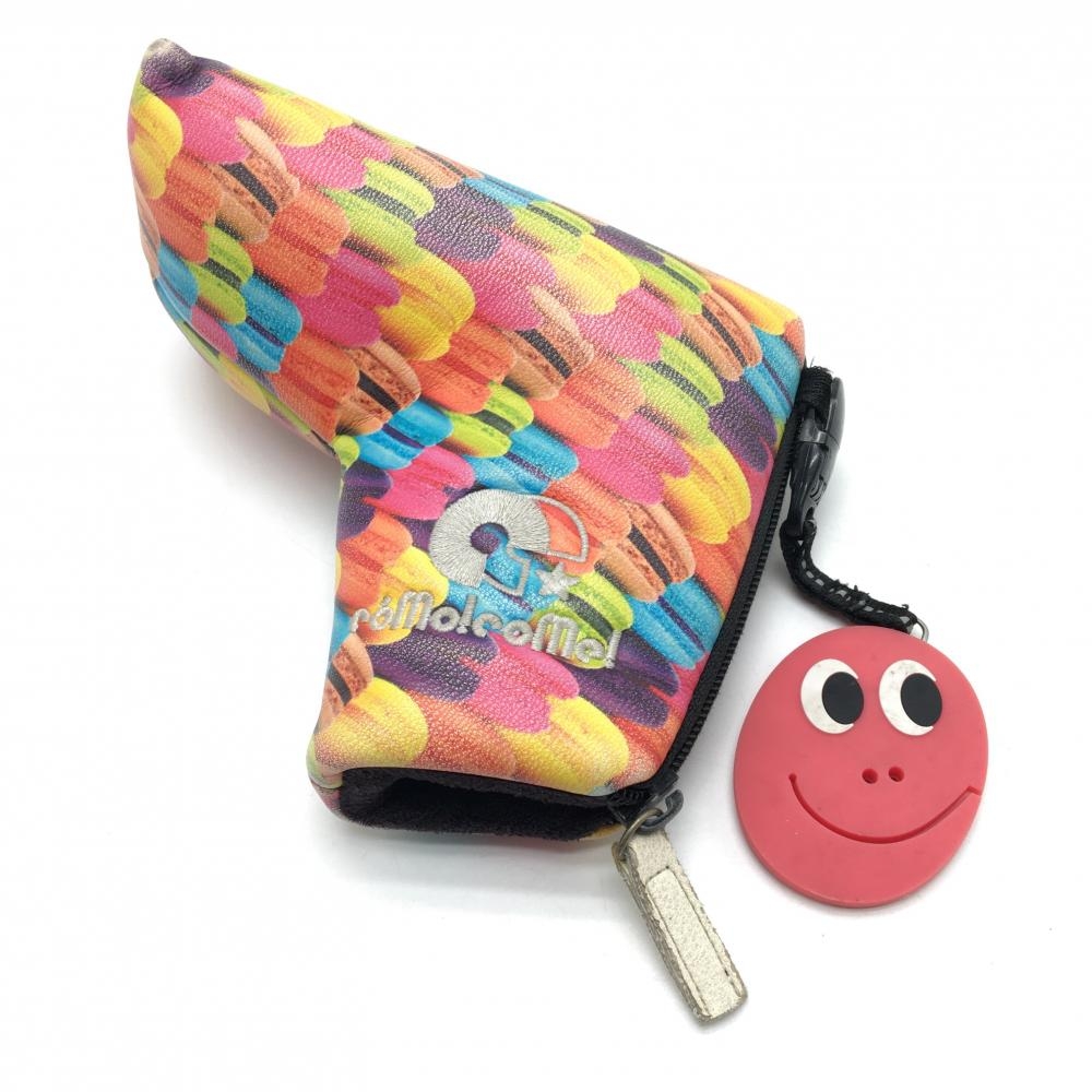 コモコーメ パターカバー ピンク×マルチカラー マカロン総柄ゴルフ como!come!