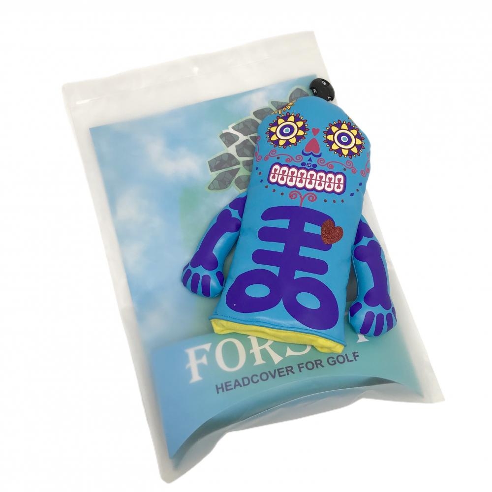 【超美品】フォルセット ヘッドカバー(FW) ブルー×パープル フェアウェイウッド用ゴルフ FORSET