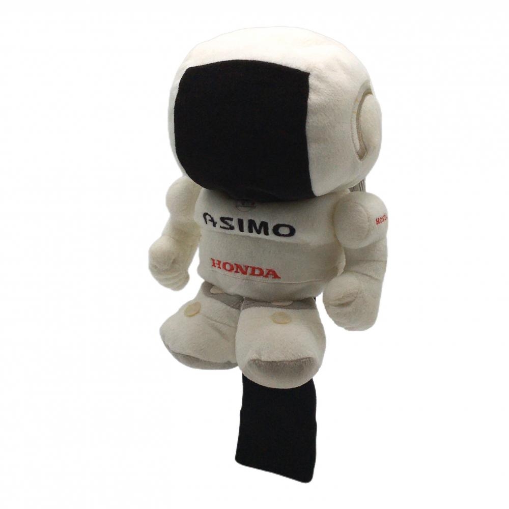 【美品】ホンダ ヘッドカバー(DR) 白×黒 ASIMO ぬいぐるみ ドライバー  DR ゴルフ HONDA