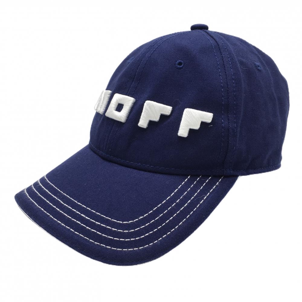 【美品】オノフ キャップ ネイビー×白 ロゴ刺しゅう   ゴルフウェア ONOFF