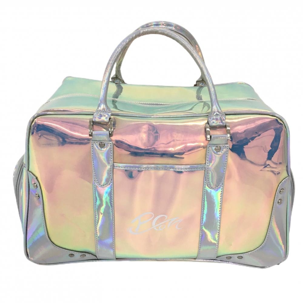 ピージーエム ボストンバッグ シルバー シューズ収納 内外ポケット オーロラカラーゴルフ PGM