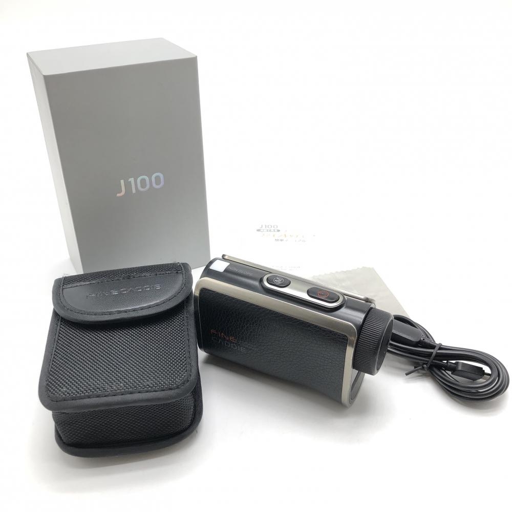 【美品】ファインキャディ レーザー距離計 黒 J100 通電確認済み 収納ケース・付属品・説明書付ゴルフ FINE CADDIE