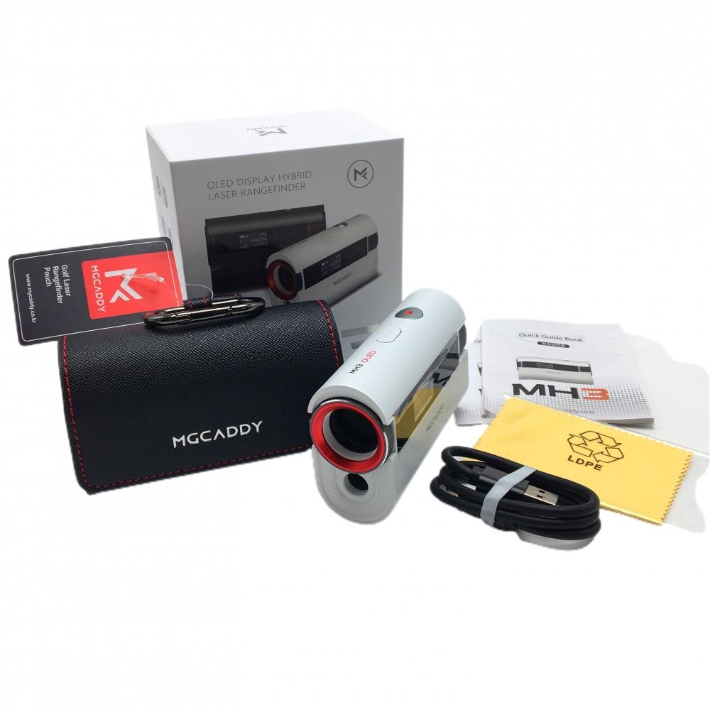 【超美品】エムジーキャディ 飛距離計 白 MH3 通電確認済み ケース付きゴルフ MGCADDY