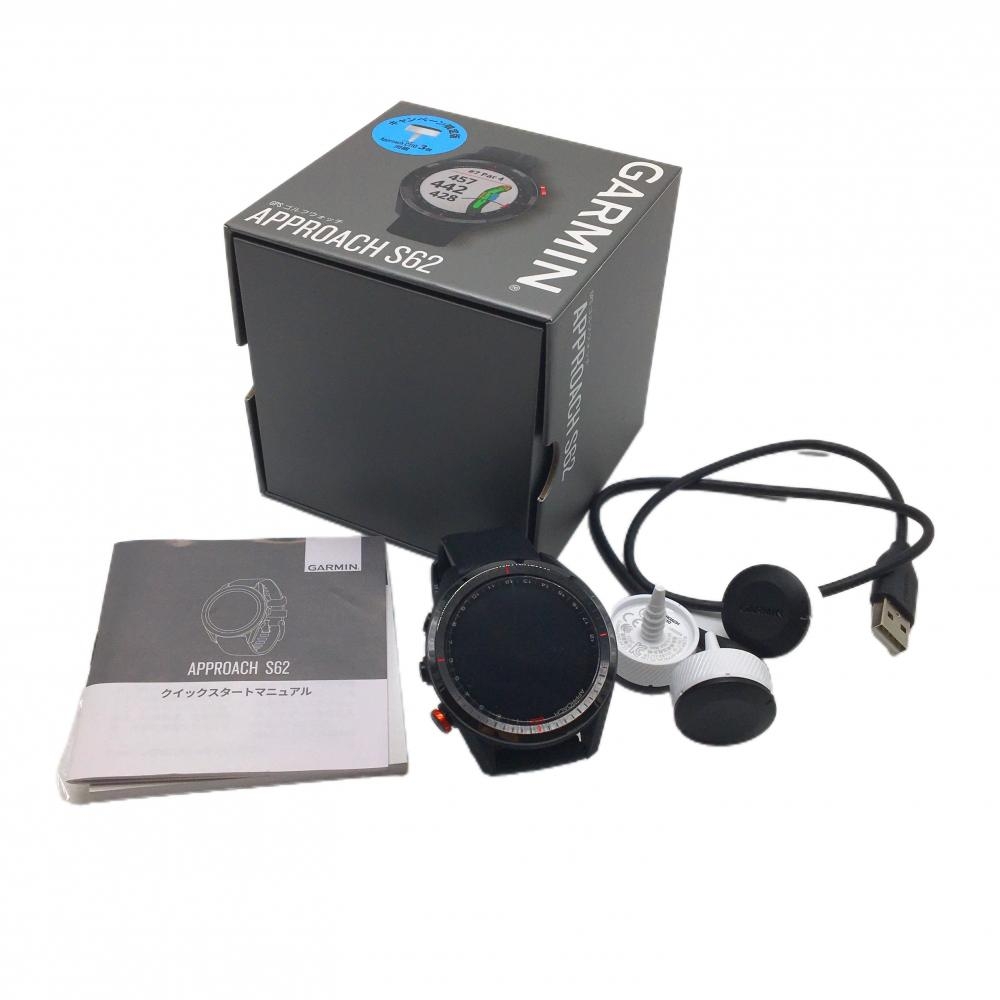【美品】ガーミン ゴルフウォッチ 黒 APPROACH S62 CT10 3個付 通電確認済みゴルフ GARMIN