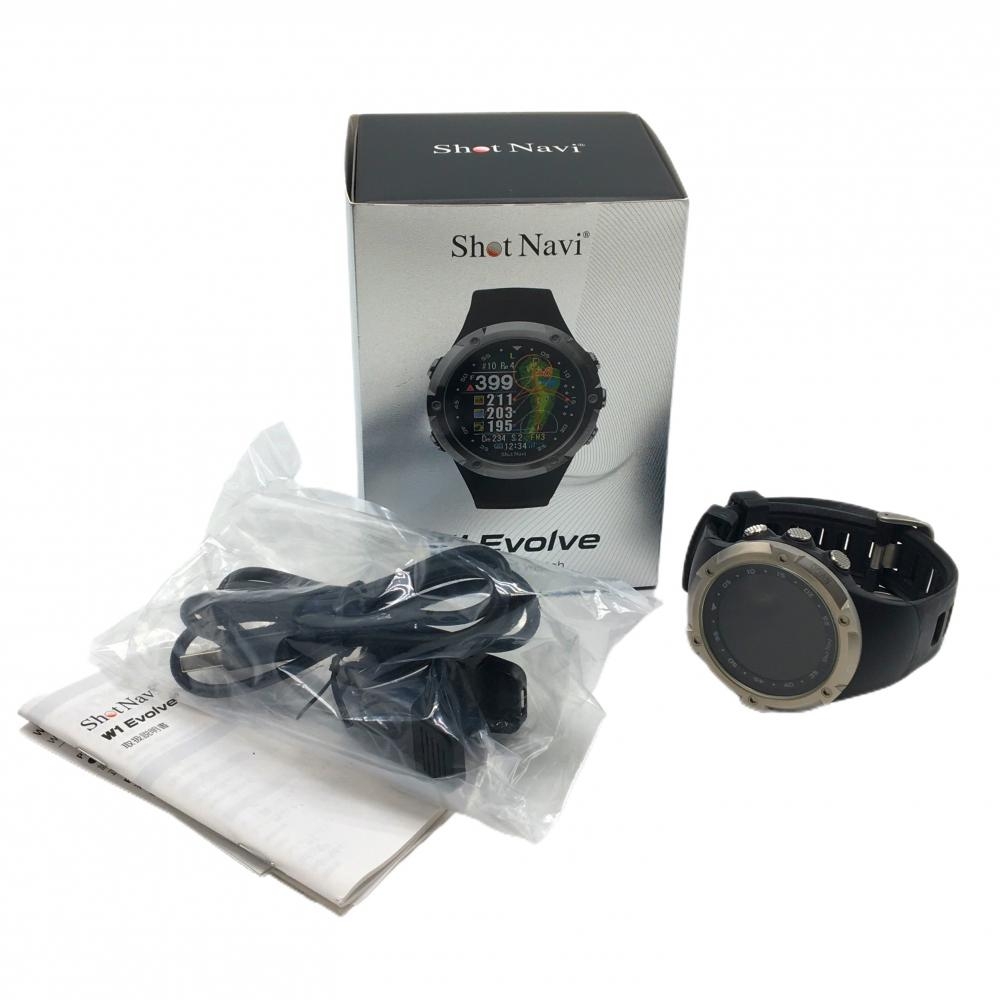 【美品】ショットナビ GPS ゴルフウォッチ 黒 W1 Evolve 通電確認済みゴルフ Shot Navi