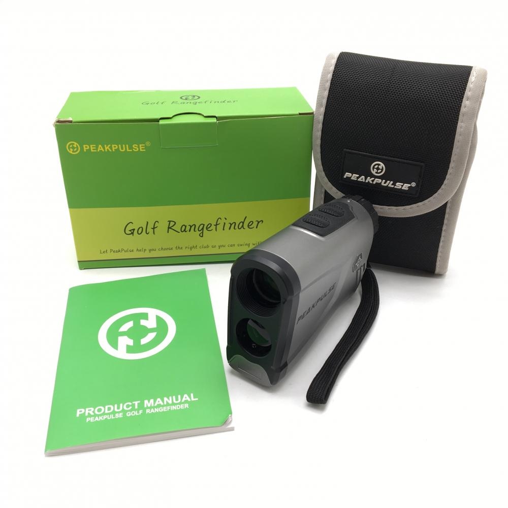 【超美品】ピークパルス レーザー距離計 シルバー系×黒 通電確認済 収納ケース付ゴルフ PEAKPULSE