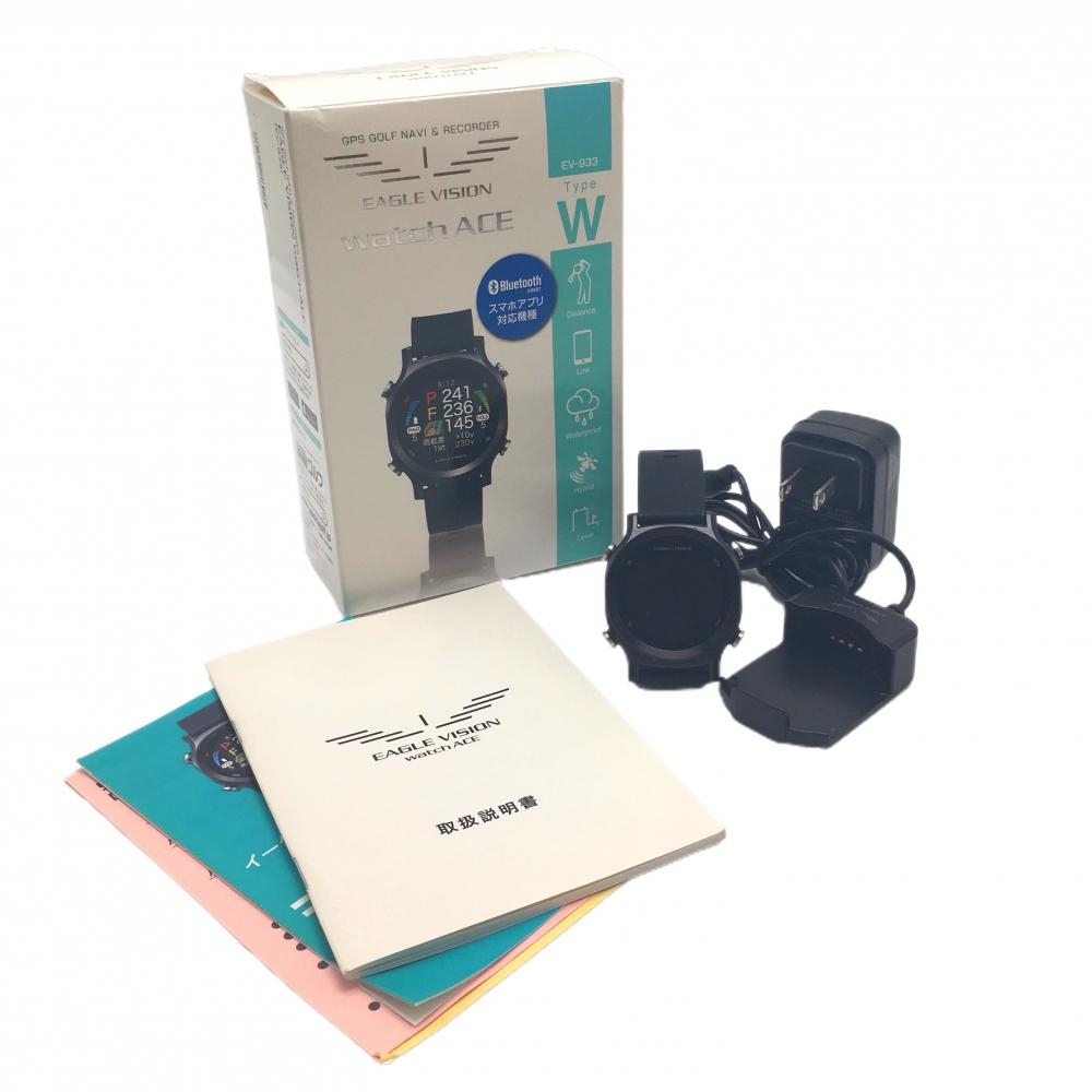 【美品】イーグルビジョン ゴルフウォッチ 黒 ACE EV-933 通電確認済み ゴルフ EAGLE VISION 