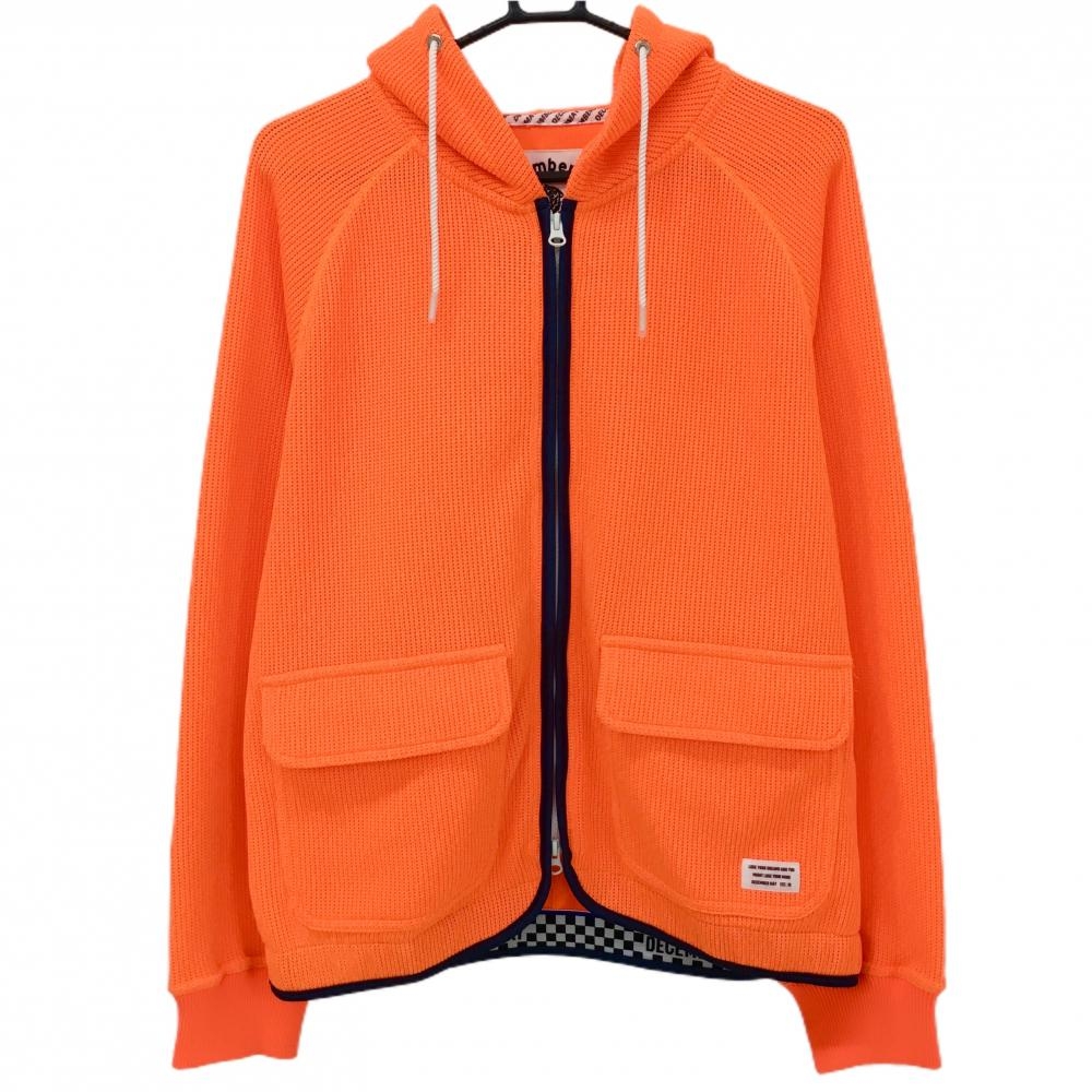 美品 マークアンドロナ ゴルフスカート 紺×ピンク 日本製 インナー付