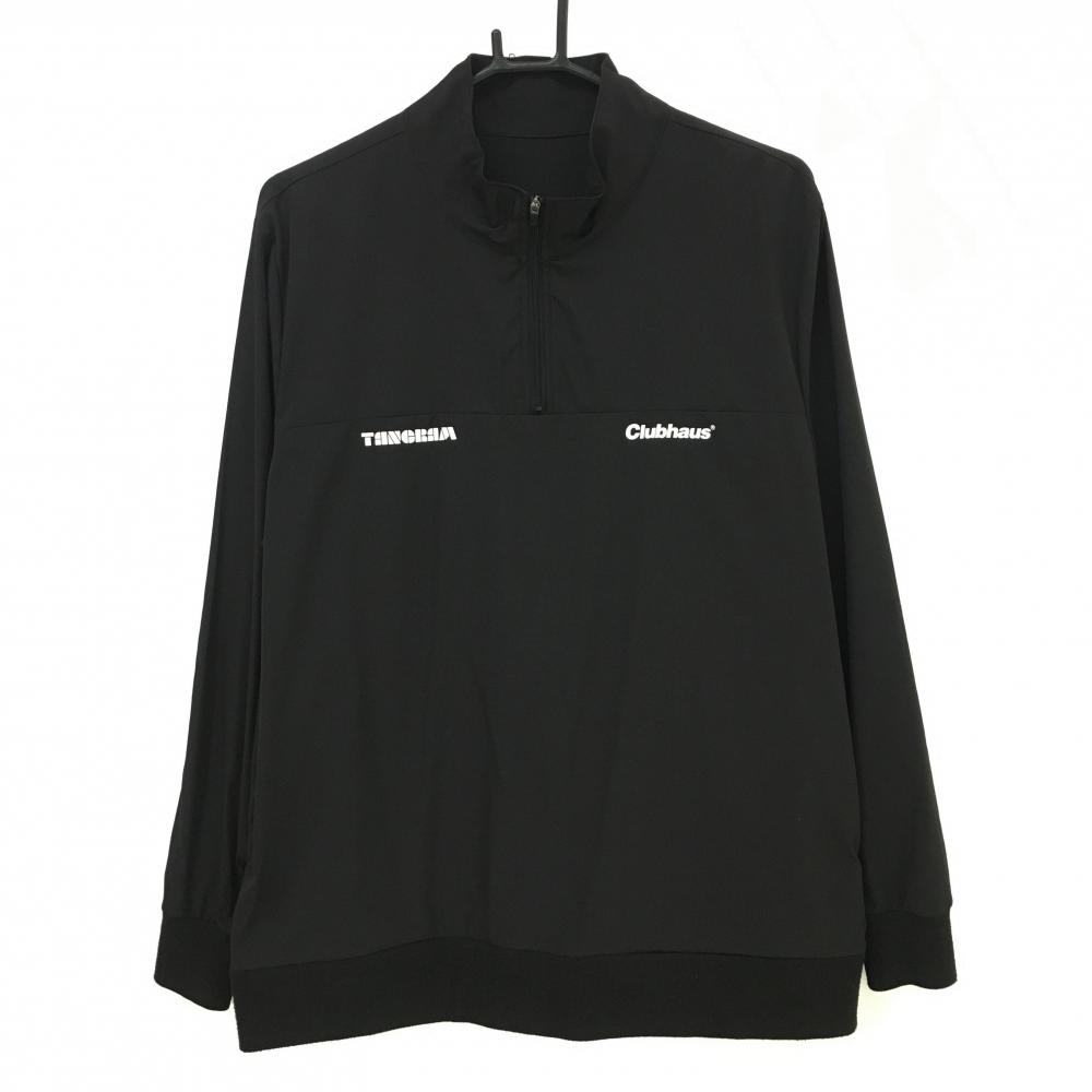 タングラム×クラブハウス ハイネックブルゾン 黒 ハーフジップ メンズ