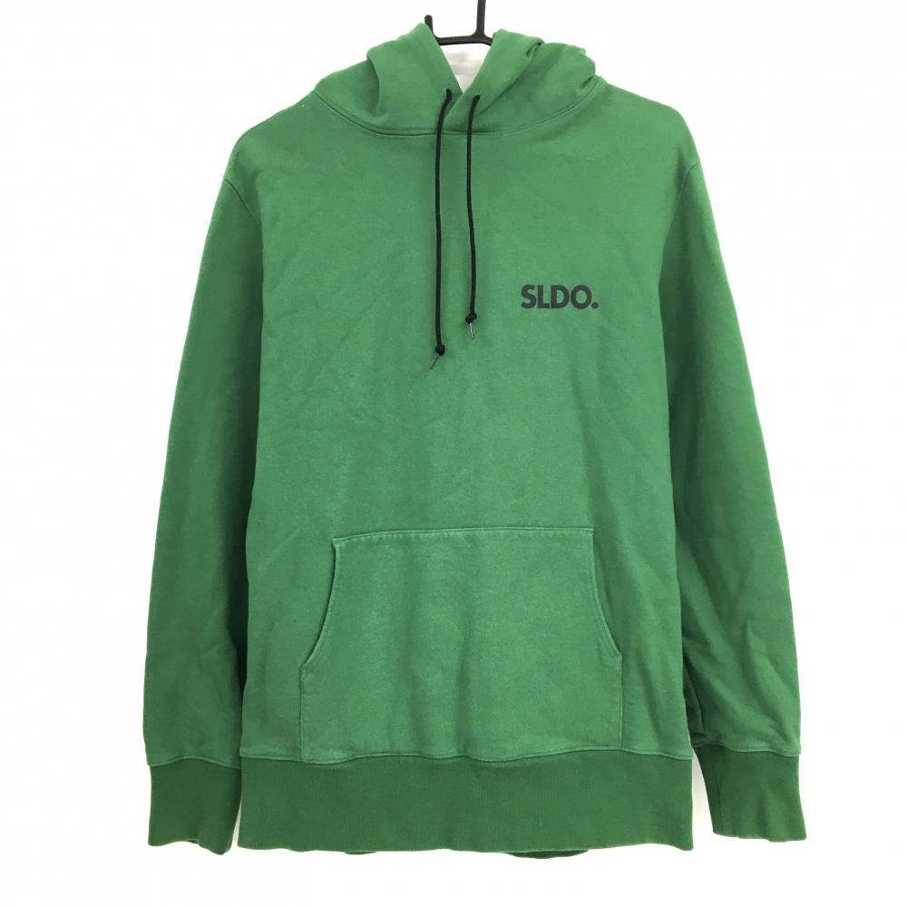 エスルド パーカー グリーン 裏起毛 トレーナー ポケット付 メンズ L ゴルフウェア SLDO.