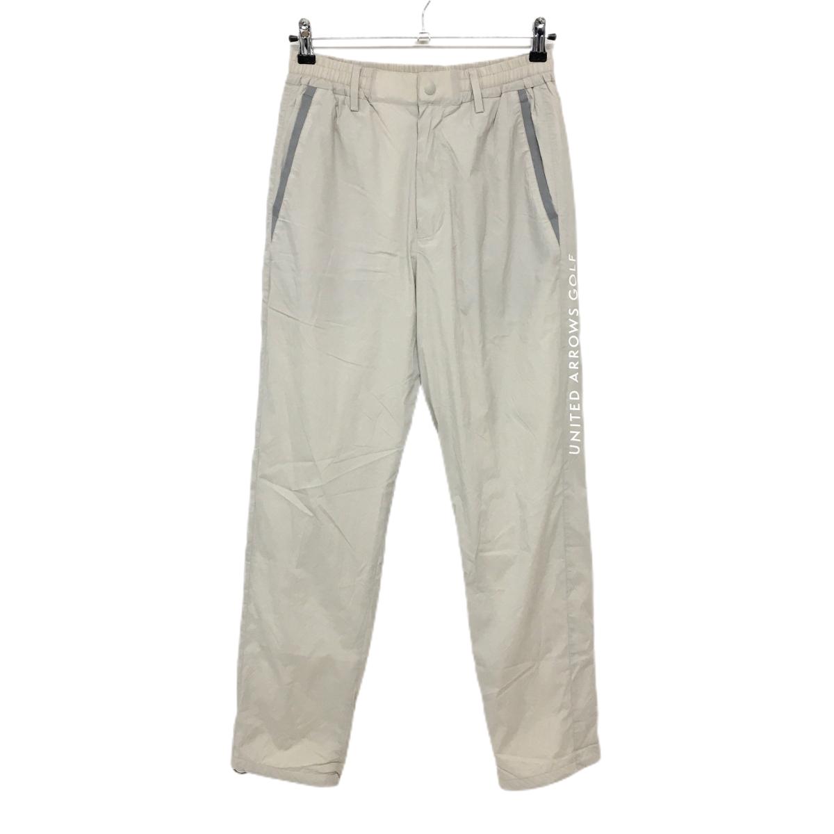 【美品】ユナイテッドアローズゴルフ ナイロンパンツ ベージュ 裏起毛 ストレッチ  メンズ Medium ゴルフウェア UNITED ARROWS GOLF