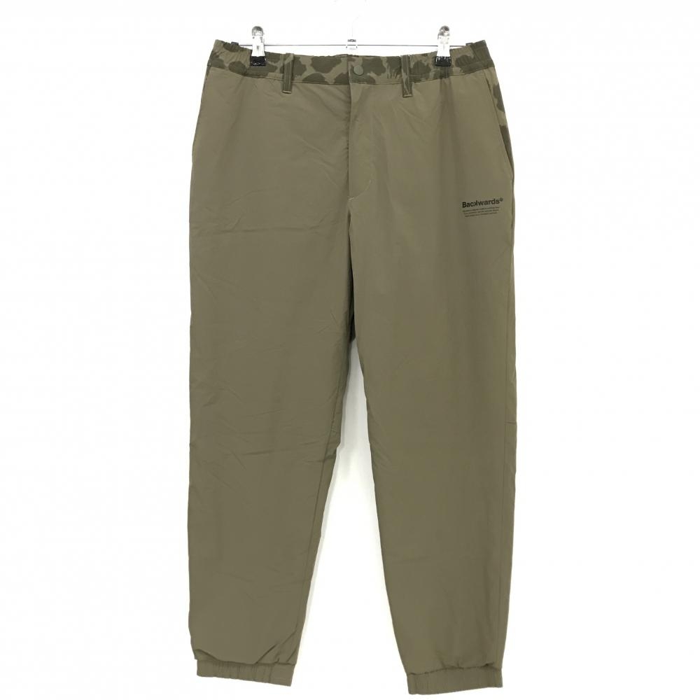 【新品】バックワーズ ジョガーパンツ カーキ ナイロン85％ 背面裏起毛 前面裏メッシュ   メンズ M ゴルフウェア 2024年モデル Backｗards