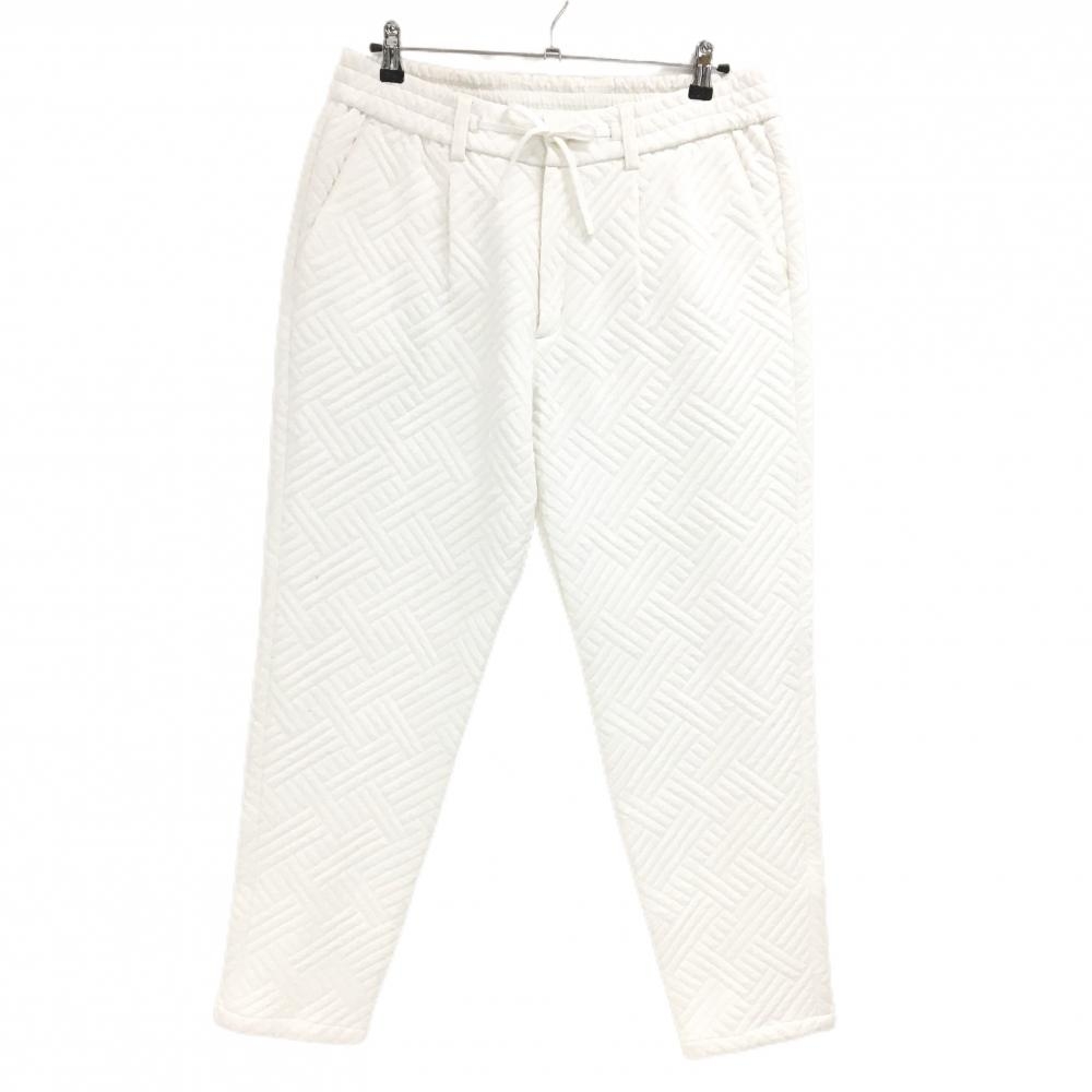 【美品】トラット パンツ 白 キルティング ウエスト一部ゴム メンズ 91 ゴルフウェア TRATTO