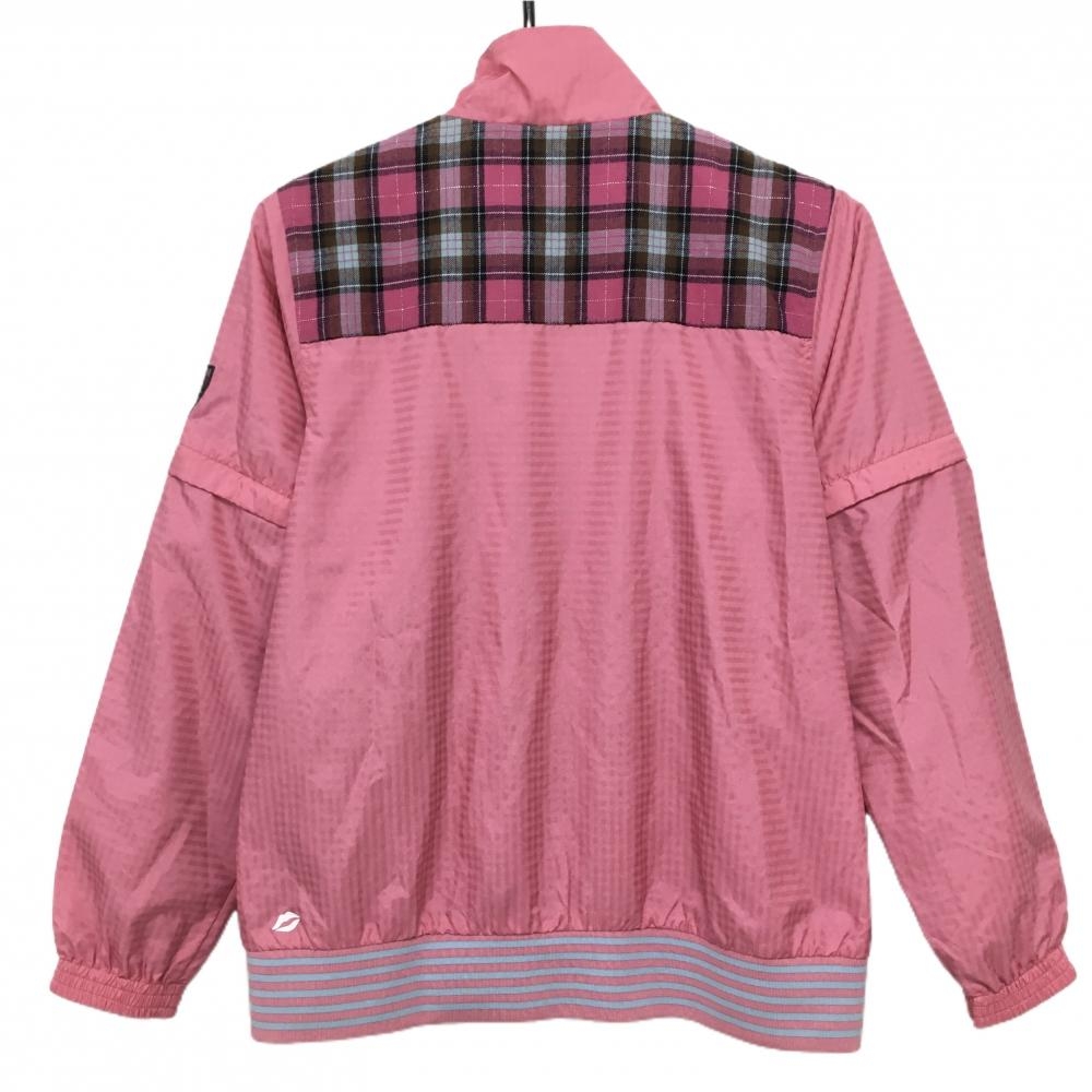 キスマークゴルフ 2WAYジャケット ピンク×グレー 肩チェック 異