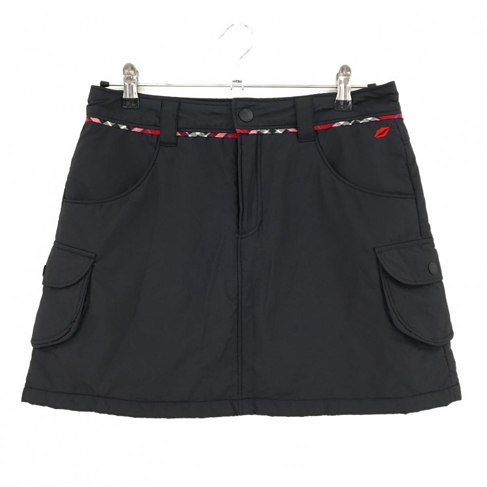 【美品】キスマークゴルフ 中綿スカート 黒複数ポケット  レディース 11 ゴルフウェア Kissmark
