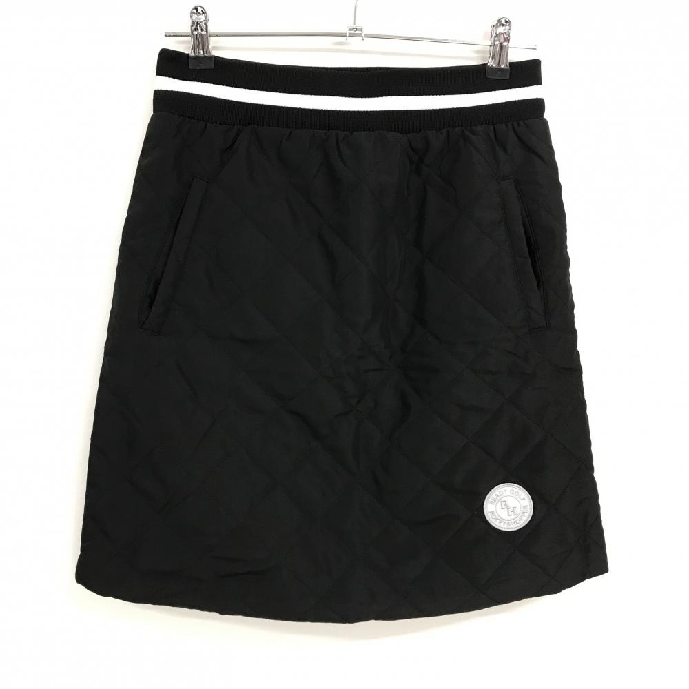 【超美品】ロッキー＆ホッパー 中綿スカート 黒 キルティング ウエストゴム レディース L ゴルフウェア ROCKY＆HOPPER