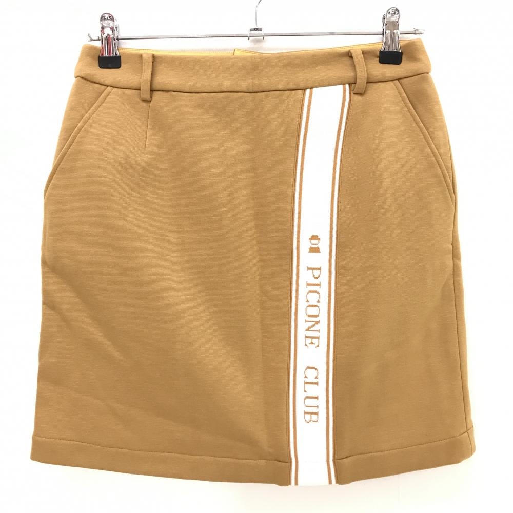 【新品】ピッコーネ スカート ブラウン×白 裏起毛 発熱 保温 レディース 38(M) ゴルフウェア PICONE