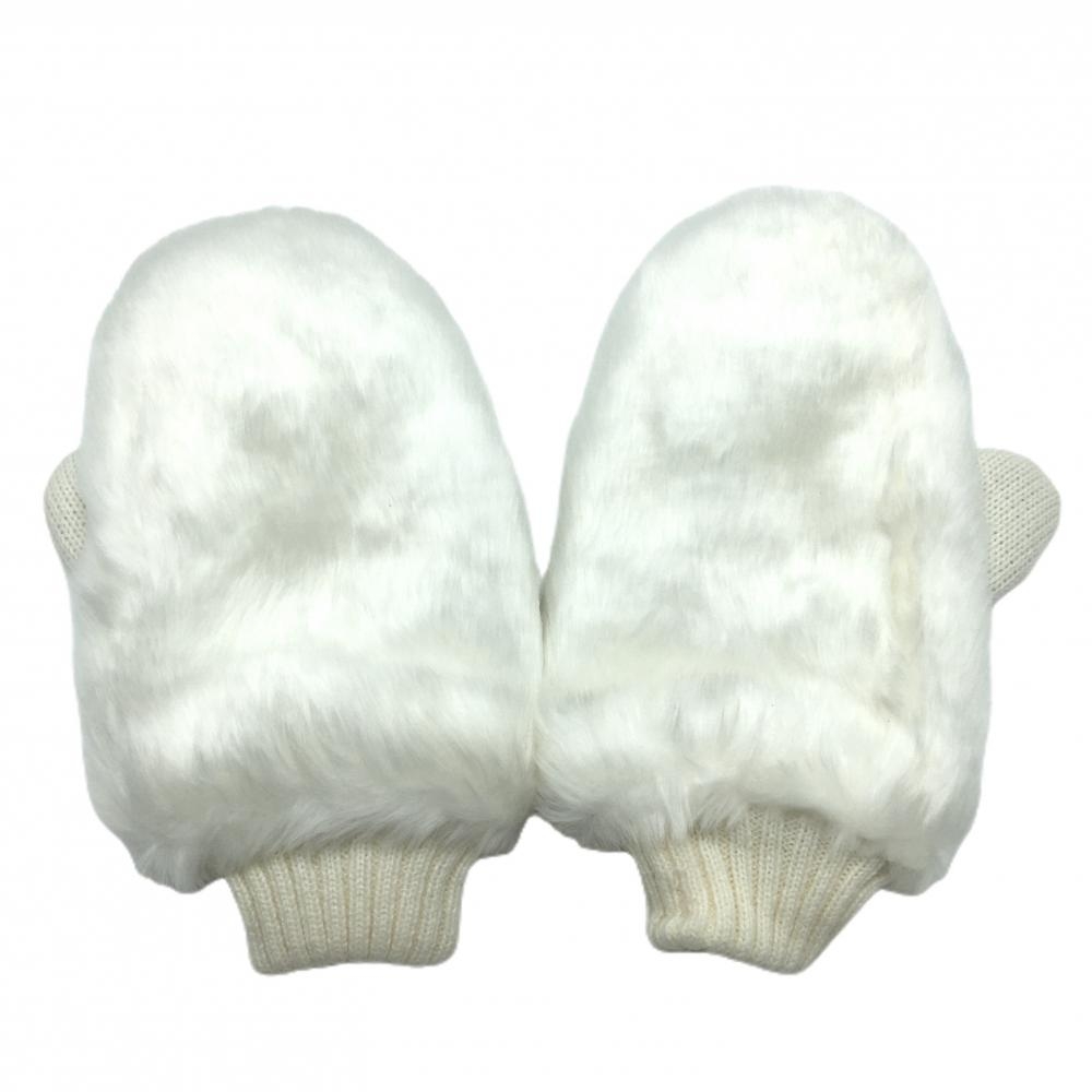 【超美品】キャロウェイ ミトングローブ 白 ファー 内側起毛 手袋  レディース  ゴルフウェア Callaway