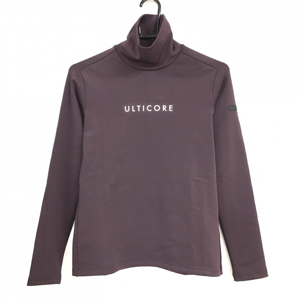 【新品】ブリヂストン 長袖ハイネックシャツ ボルドー 裏起毛 ULTICORE ストレッチ レディース M ゴルフウェア Bridgestone