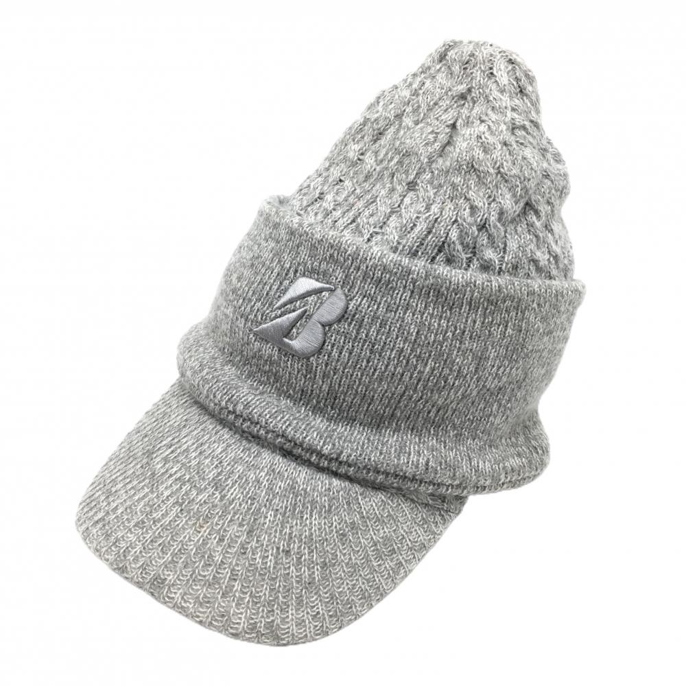 ブリヂストン 2WAYつば付ニット帽 杢グレー TOURB ネックウォーマー  フリーサイズ(約56-59cm)  ゴルフウェア Bridgestone