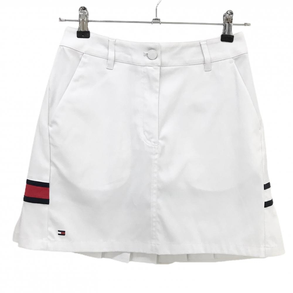 【超美品】トミーヒルフィガー スカート 白 背面裾プリーツ ストレッチ レディース M ゴルフウェア 2023年モデル Tommy Hilfiger Golf