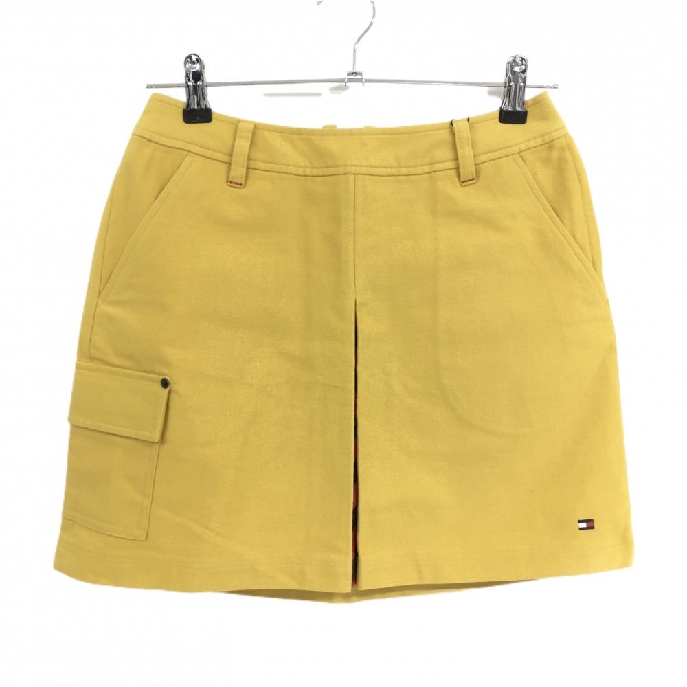 【新品】トミーヒルフィガー スカート マスタードイエロー 微起毛素材 ボックスプリーツ  レディース M ゴルフウェア Tommy Hilfiger Golf