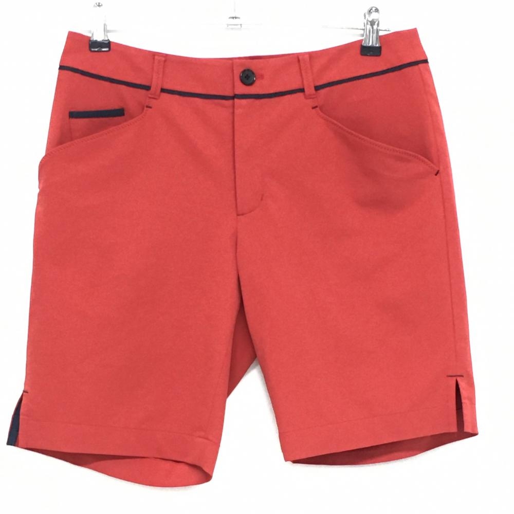 【超美品】ポールスチュアート スポーツ ハーフパンツ レッド系×ネイビー ウエストライン レディース 11 ゴルフウェア Paul Stuart SPORT