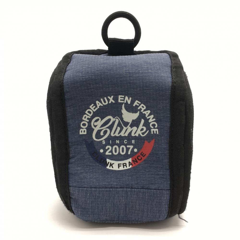 【美品】クランク ポーチ ネイビー×黒 小物入れ 飛距離計ケースゴルフ CLUNK