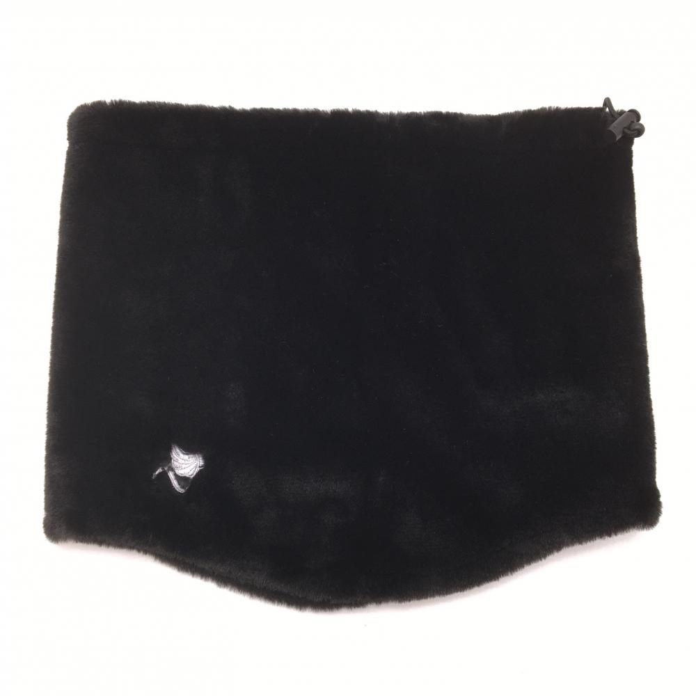 【超美品】クランク ボアネックウォーマー 黒 ロゴ刺しゅう FREE  ゴルフウェア CLUNK