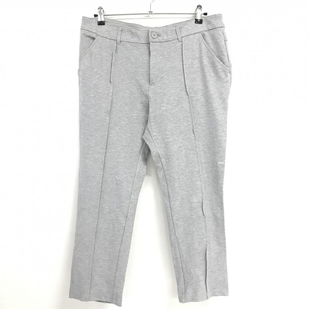 【超美品】ムータマリン パンツ グレー 裾ロゴ メンズ 7(XL) ゴルフウェア muta