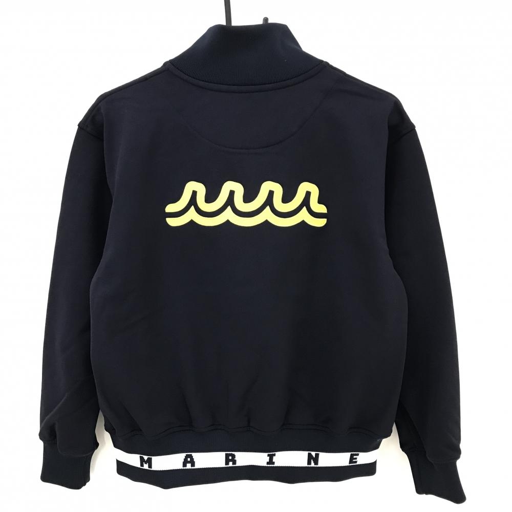 超美品】ムータマリン ジャケットブルゾン ネイビー×イエロー ダブル