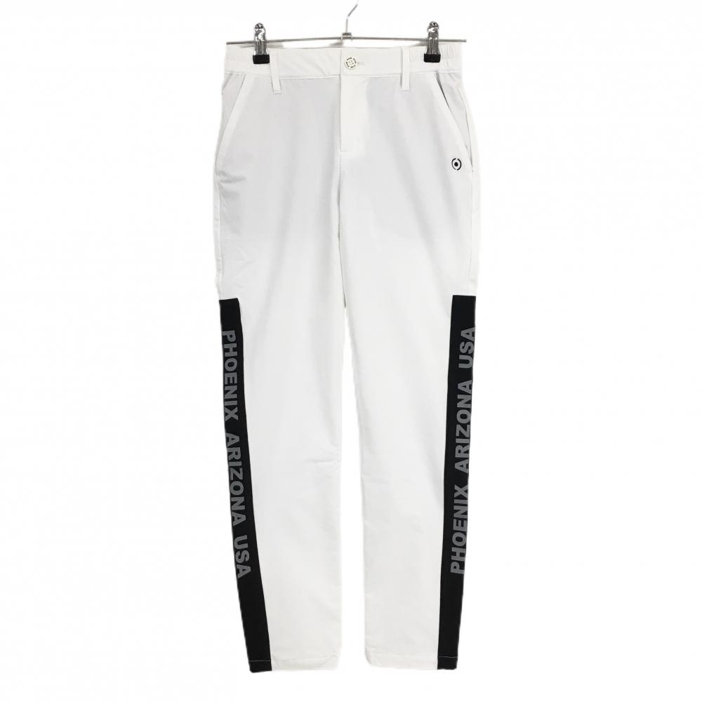 【新品】ピン パンツ 白×黒 一部サイド切替 CORDURA ストレッチ  レディース S ゴルフウェア PING