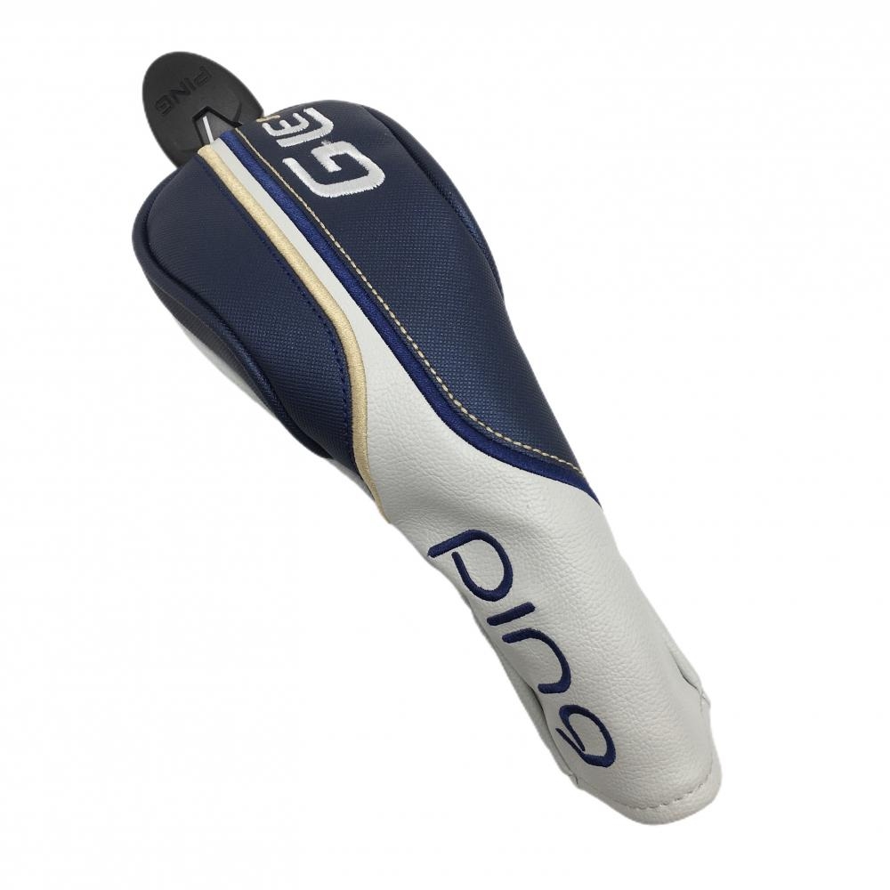 【美品】ピン ヘッドカバー(UT) ネイビー×ライトグレー GLE3ゴルフ PING