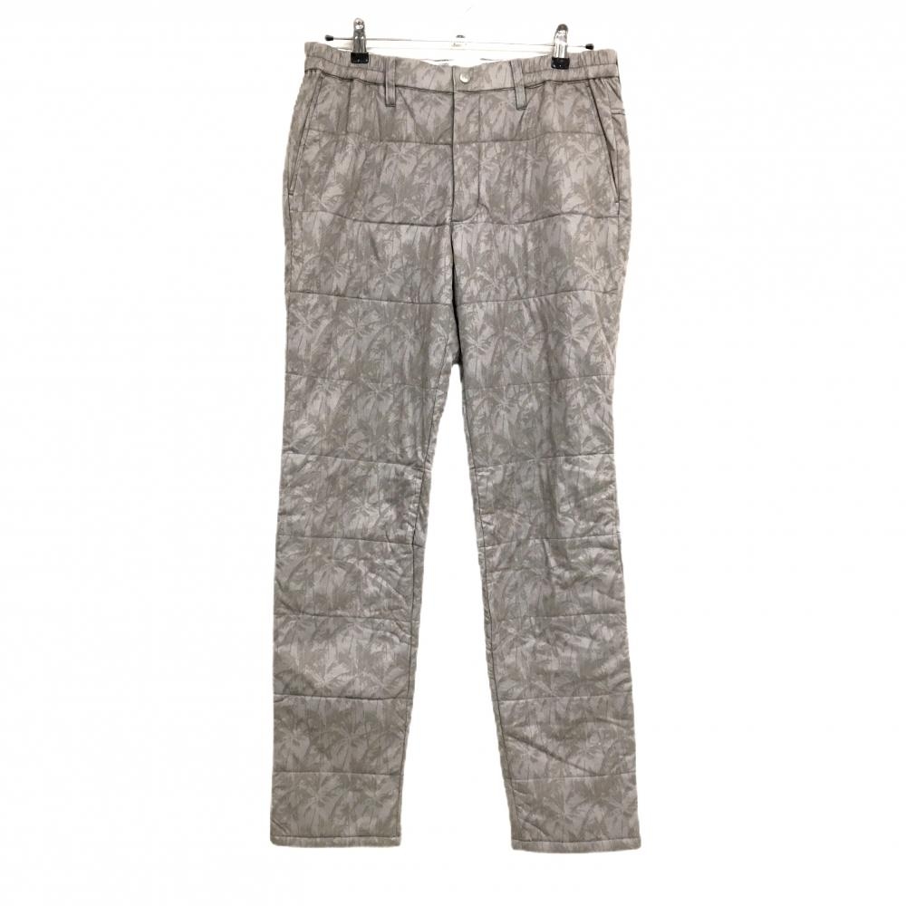 【超美品】トラヴィスマシュー 中綿パンツ グレージュ ヤシの木柄 メンズ L ゴルフウェア TravisMathew