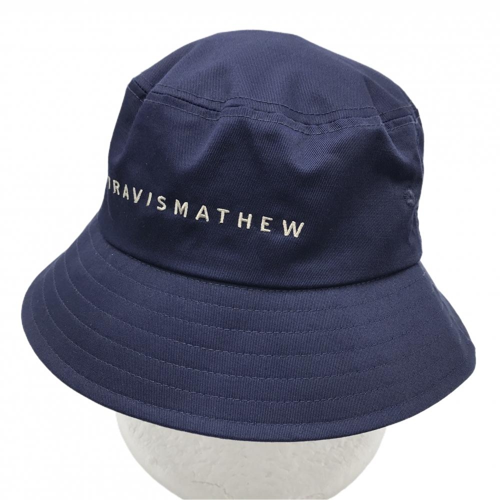 【新品】トラヴィスマシュー バケットハット ネイビー×ベージュ系 ロゴ刺しゅう  ゴルフウェア 2025年モデル TravisMathew