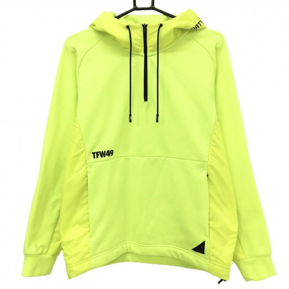 【美品】TFW49 パーカー 蛍光イエロー フリース ブルゾン  メンズ M ゴルフウェア TFW49