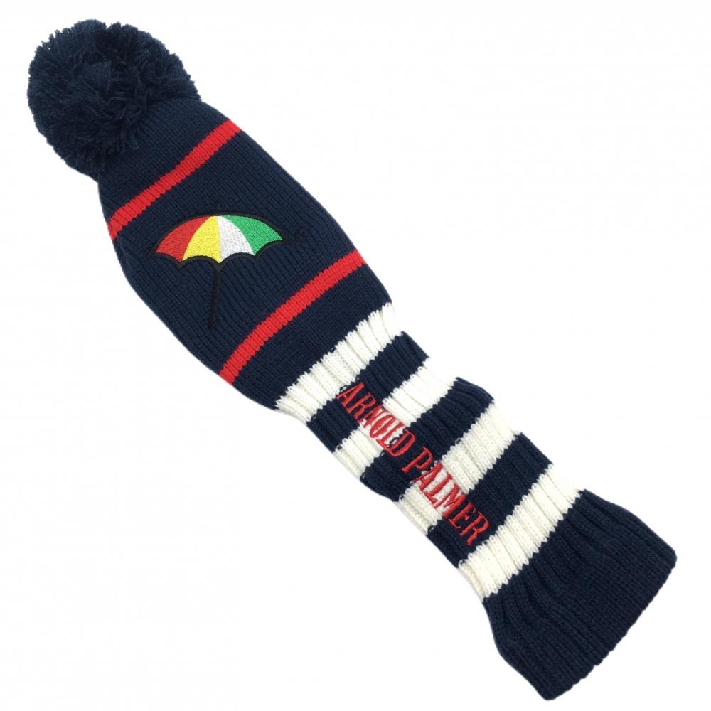 【新品】アーノルドパーマー ニットヘッドカバー(DR) ネイビー×レッド ドライバーゴルフ Arnold Palmer