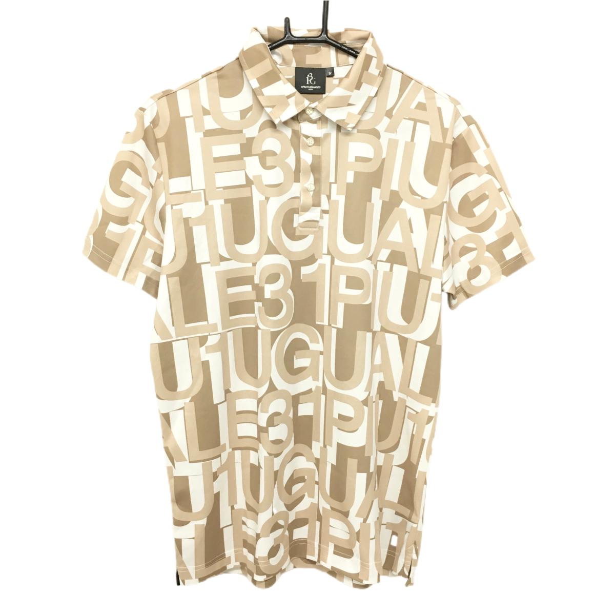 ピン ジャケット 白×マルチカラー ロゴ総柄 メンズ M ゴルフ