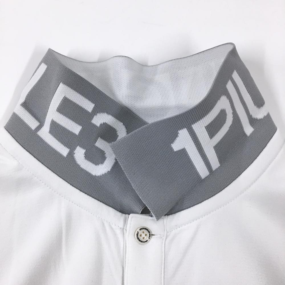 超美品】ウノピゥウノウグァーレトレゴルフ 長袖ポロシャツ 白 襟裏