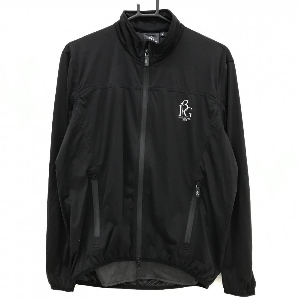 ウノピゥウノウグァーレトレゴルフ ジャケットブルゾン 黒 ロゴ白 ストレッチ  メンズ III(S) ゴルフウェア 1PIU1UGUALE3 