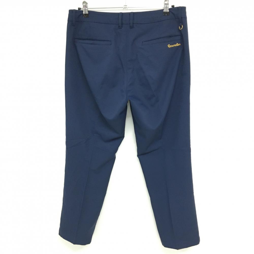 美品】レザレクション パンツ ネイビー 格子地模様 メンズ XL ゴルフ