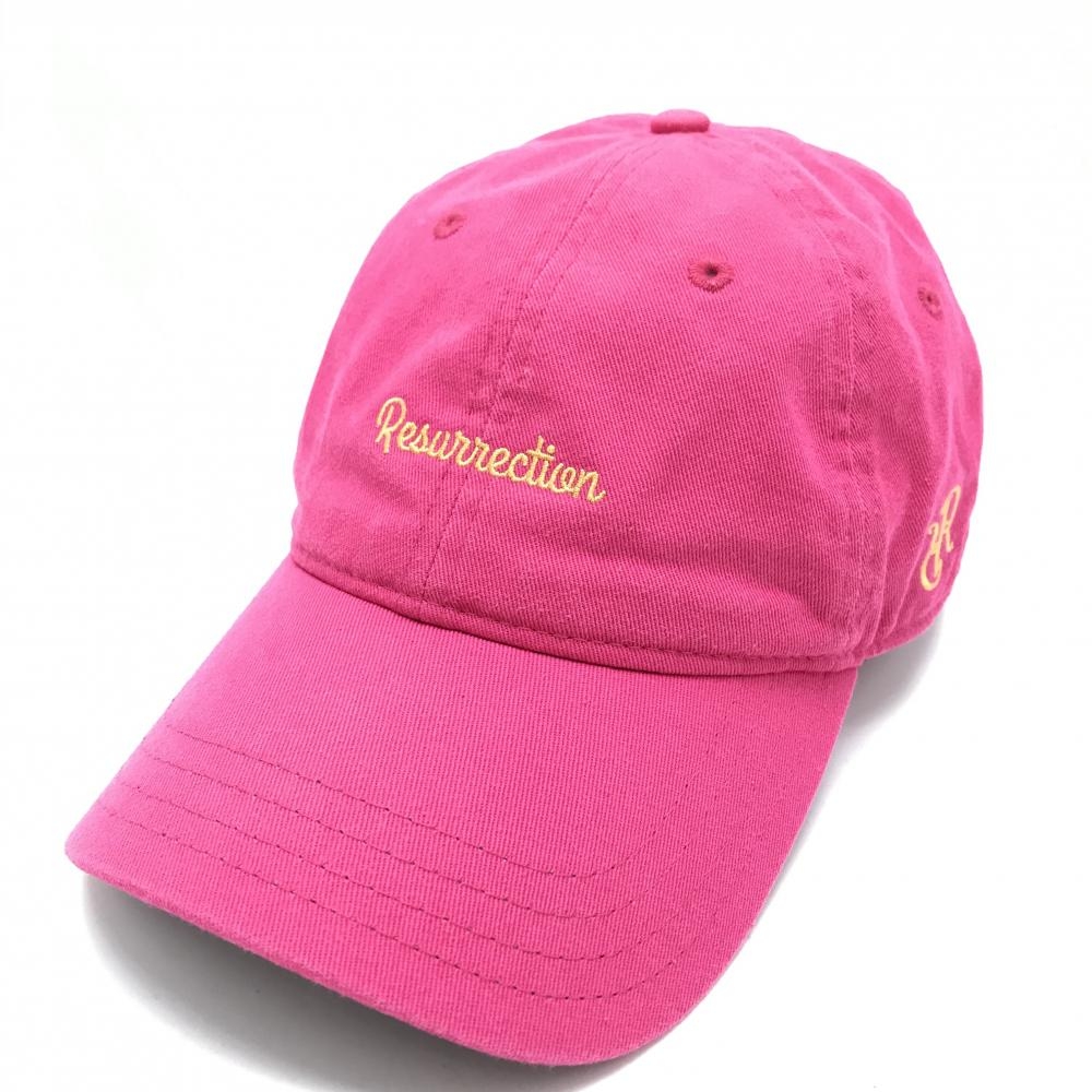 レザレクション キャップ ピンク ロゴ刺しゅう   ゴルフウェア Resurrection
