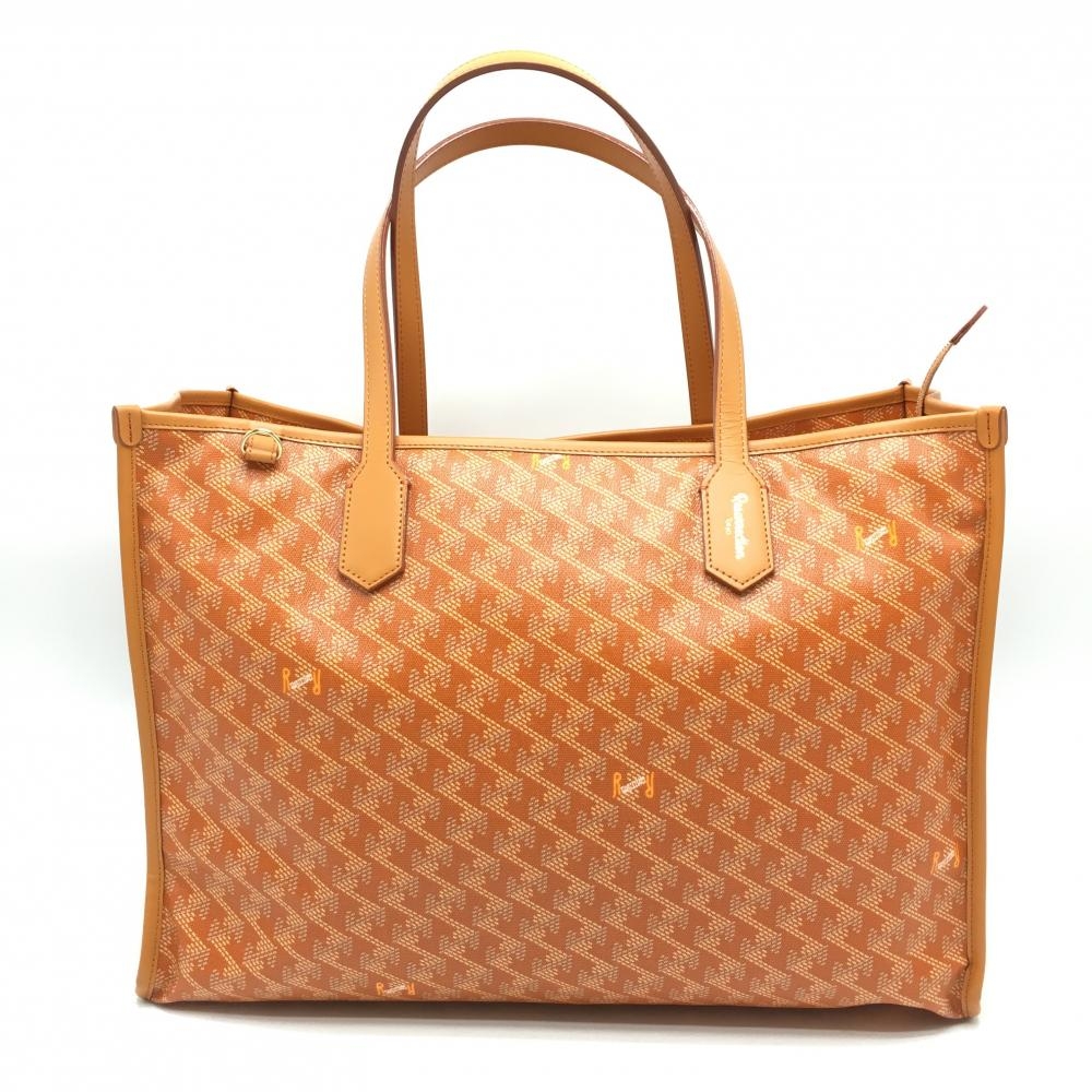 【美品】レザレクション ボストンバッグ オレンジ ロゴ総柄 トートバッグ ゴルフ Resurrection