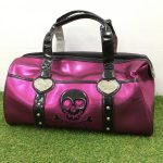 ダンスウィズドラゴン ボストンバッグ メタリックピンク×黒