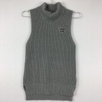 ビームスゴルフ ノースリーブ タートルネック ニットセーター グレー